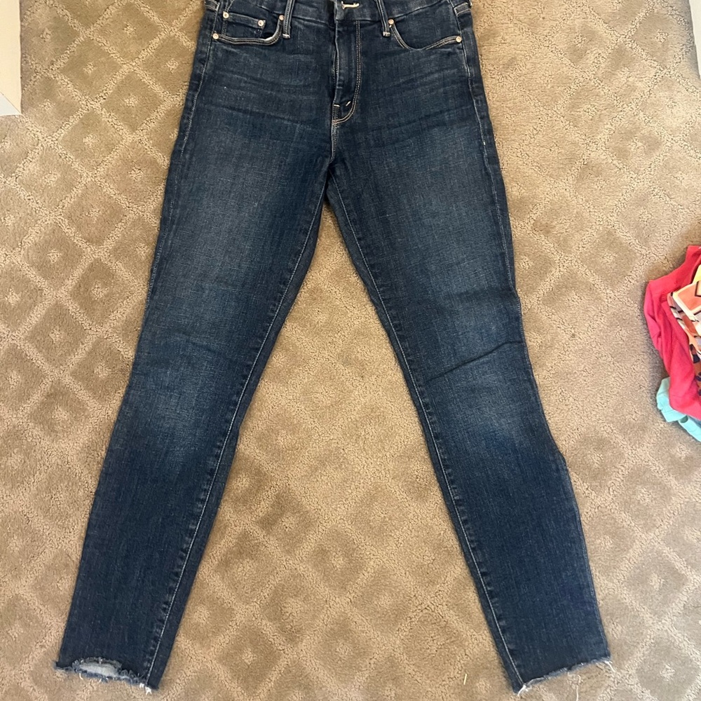 MOTHER Ankle Jeans in Deep Indigo